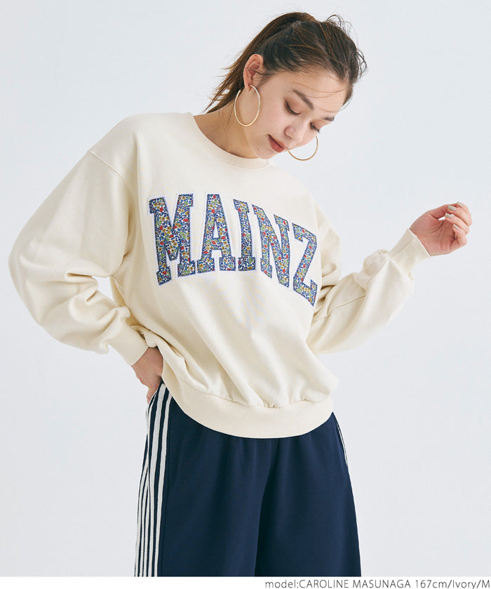 Heavyweight oversized design logo sweatshirt
