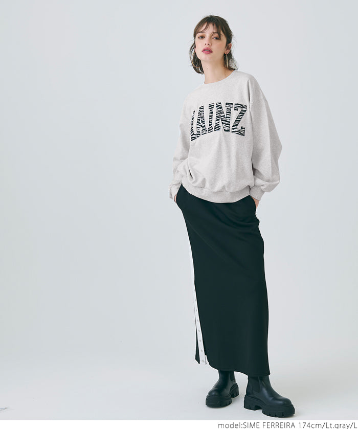 Heavyweight oversized design logo sweatshirt