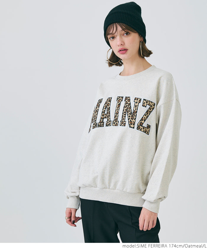 Heavyweight oversized design logo sweatshirt