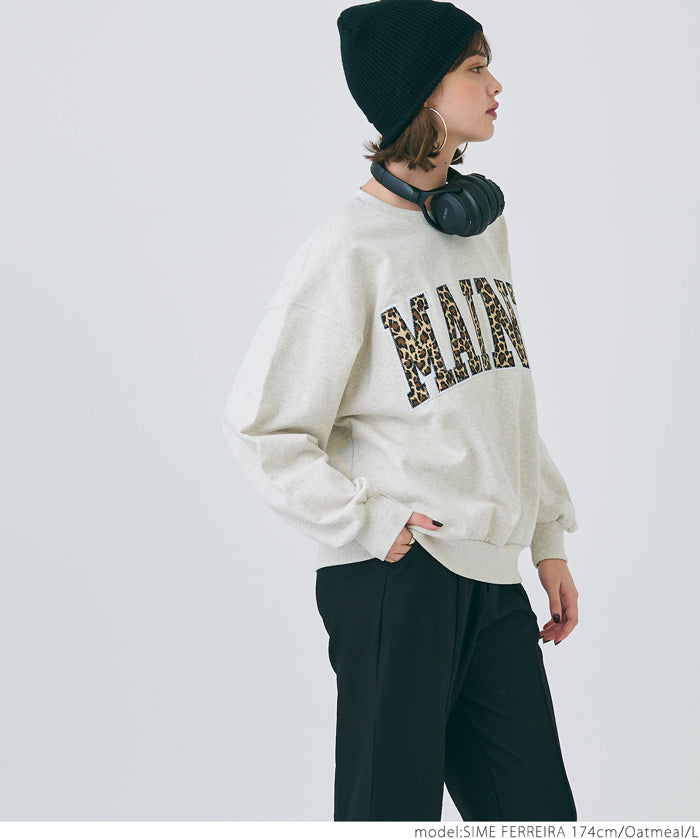 Heavyweight oversized design logo sweatshirt