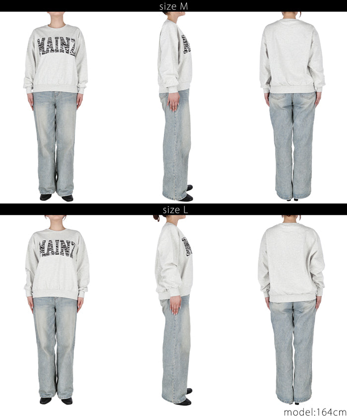 Heavyweight oversized design logo sweatshirt