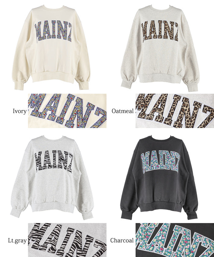Heavyweight oversized design logo sweatshirt