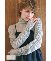 High neck long sleeve top