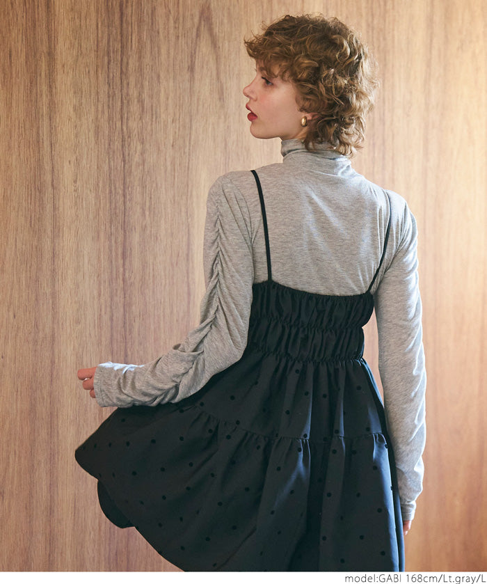 High neck long sleeve top