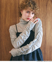 High neck long sleeve top