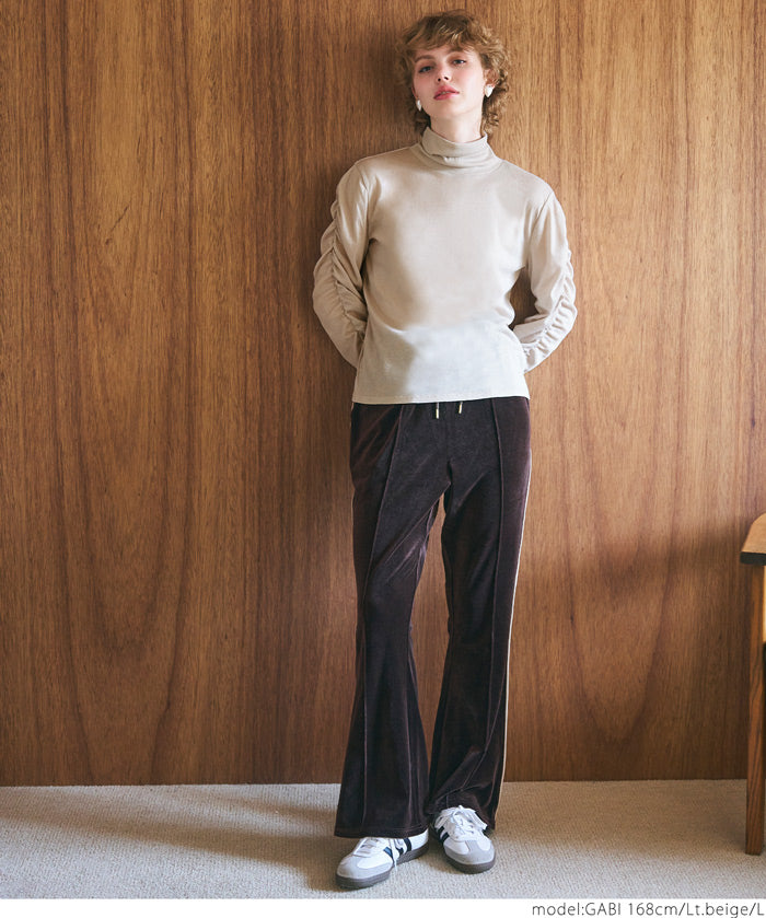 High neck long sleeve top