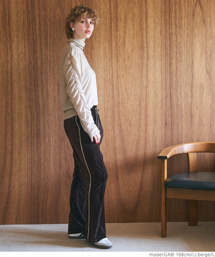 High neck long sleeve top