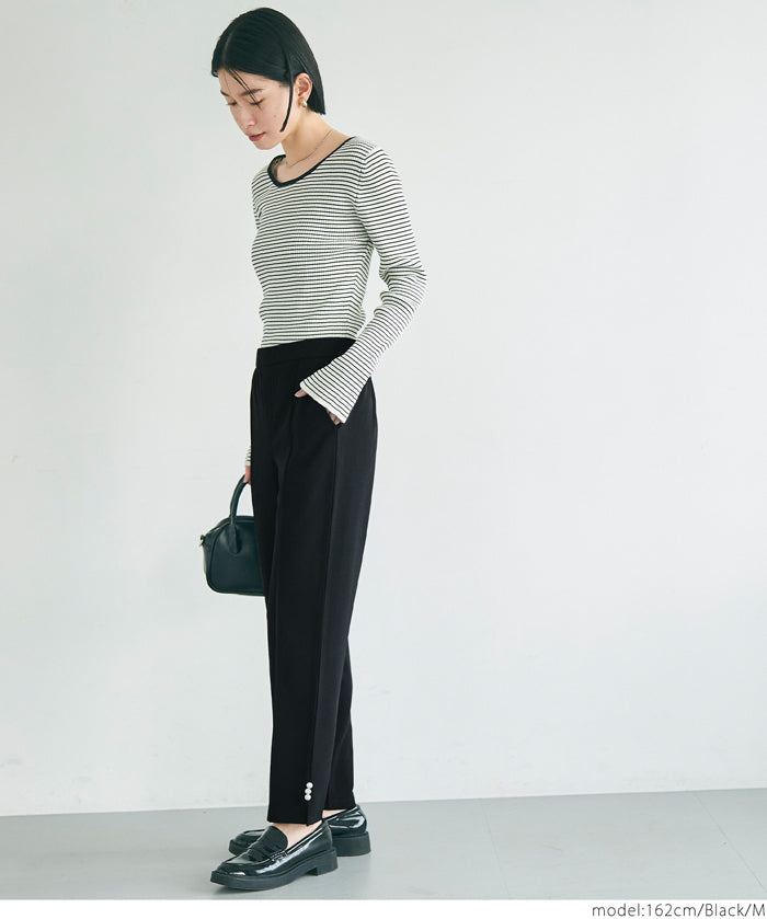 Temperament Pearl Tapered Suit Pants