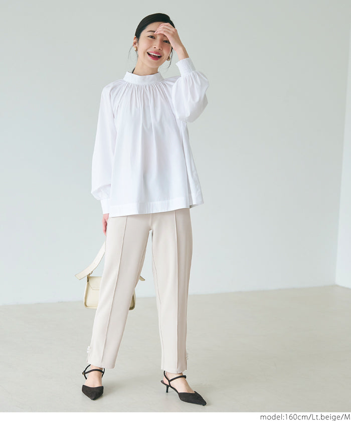 Temperament Pearl Tapered Suit Pants