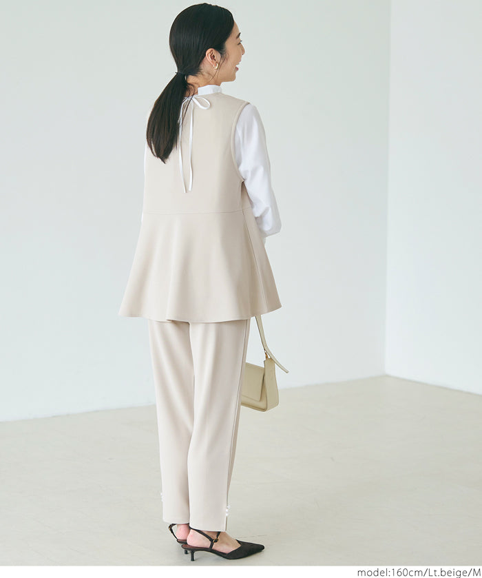 Temperament Pearl Tapered Suit Pants