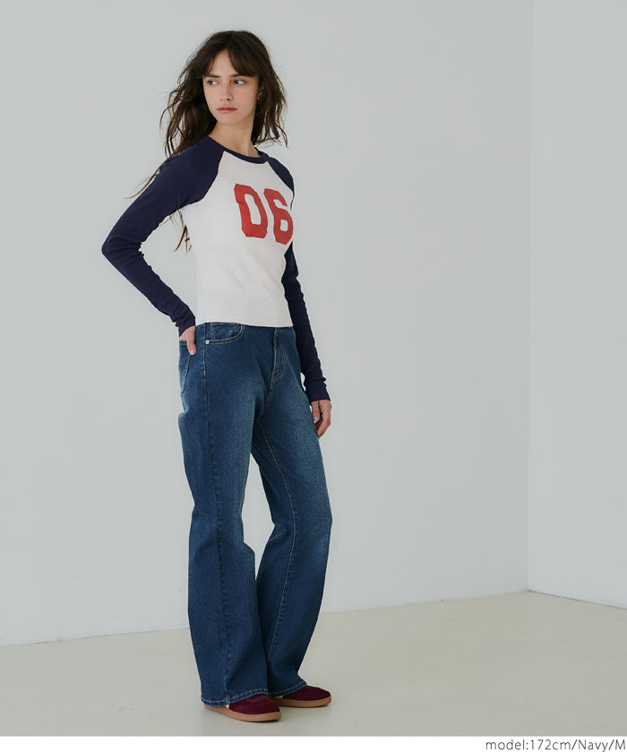 Urban sports style ribbed spring and summer long-sleeved top