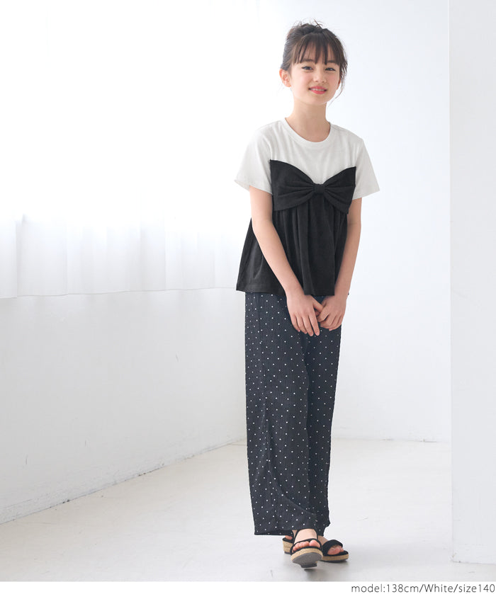 Children's Bow Short Sleeve Top