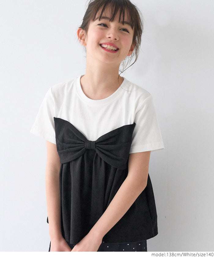Children's Bow Short Sleeve Top