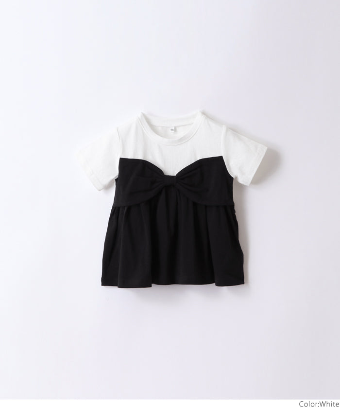 Children's Bow Short Sleeve Top