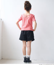 Kids Ribbed Back Cross Short Sleeve Top