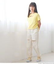 Short-sleeved top with kids' collar
