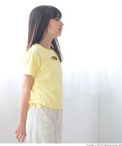 Short-sleeved top with kids' collar