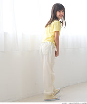 Short-sleeved top with kids' collar