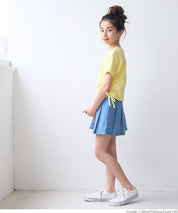 Short-sleeved top with kids' collar