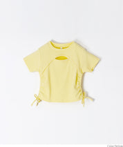Short-sleeved top with kids' collar