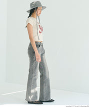 Number LOGO Threaded Cropped Slim Fit T-Shirt