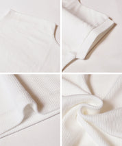 Mock Neck Slim Fit Knit French Sleeve Top