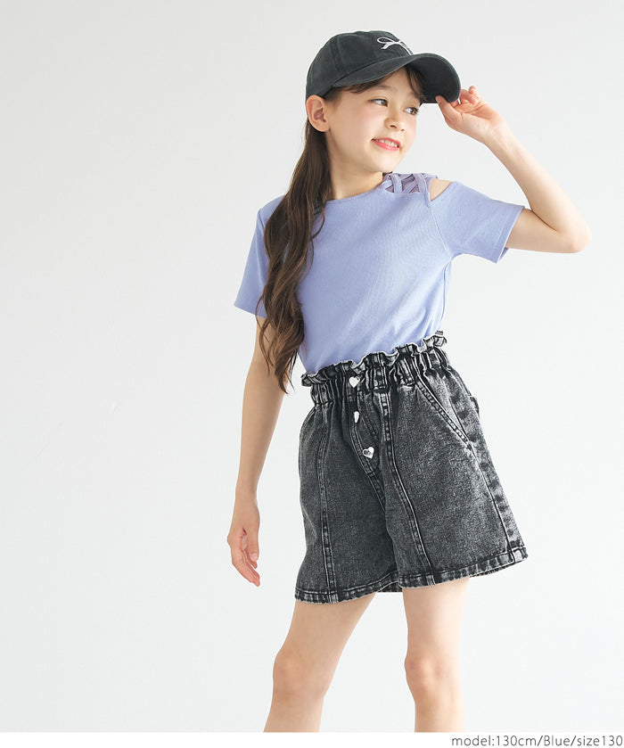 Children's One-Side Off-Shoulder Top