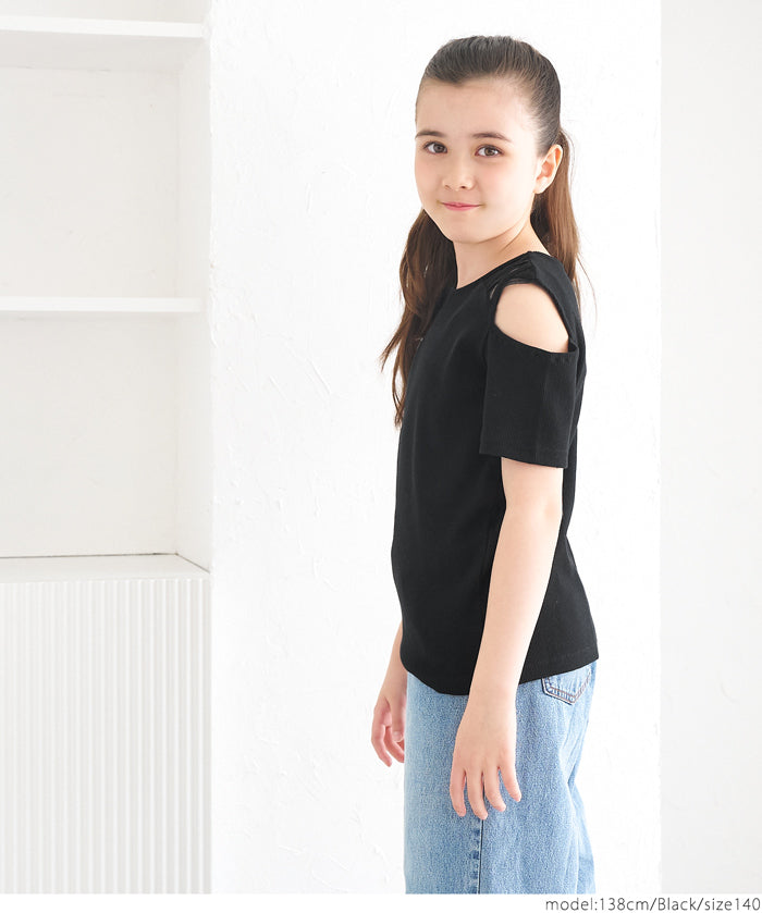 Children's One-Side Off-Shoulder Top