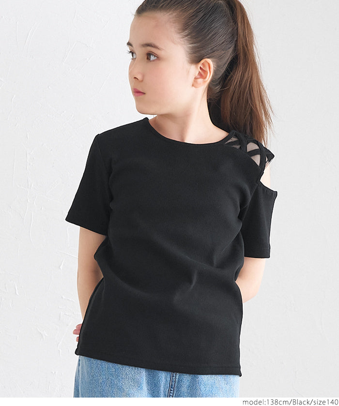 Children's One-Side Off-Shoulder Top