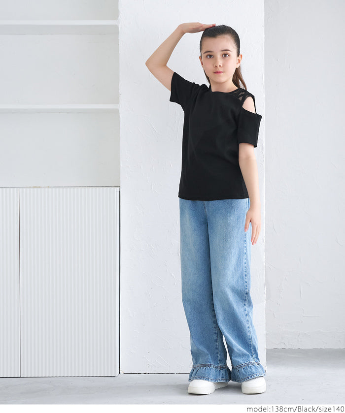 Children's One-Side Off-Shoulder Top