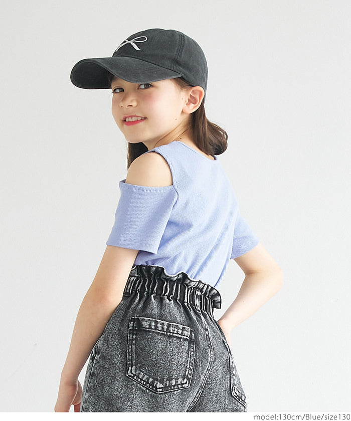 Children's One-Side Off-Shoulder Top
