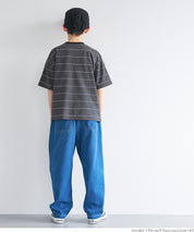 KIDS LOGO STRIPED SHORT SLEEVE TOP