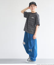 KIDS LOGO STRIPED SHORT SLEEVE TOP