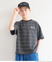 KIDS LOGO STRIPED SHORT SLEEVE TOP