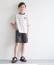 KIDS LOGO STRIPED SHORT SLEEVE TOP
