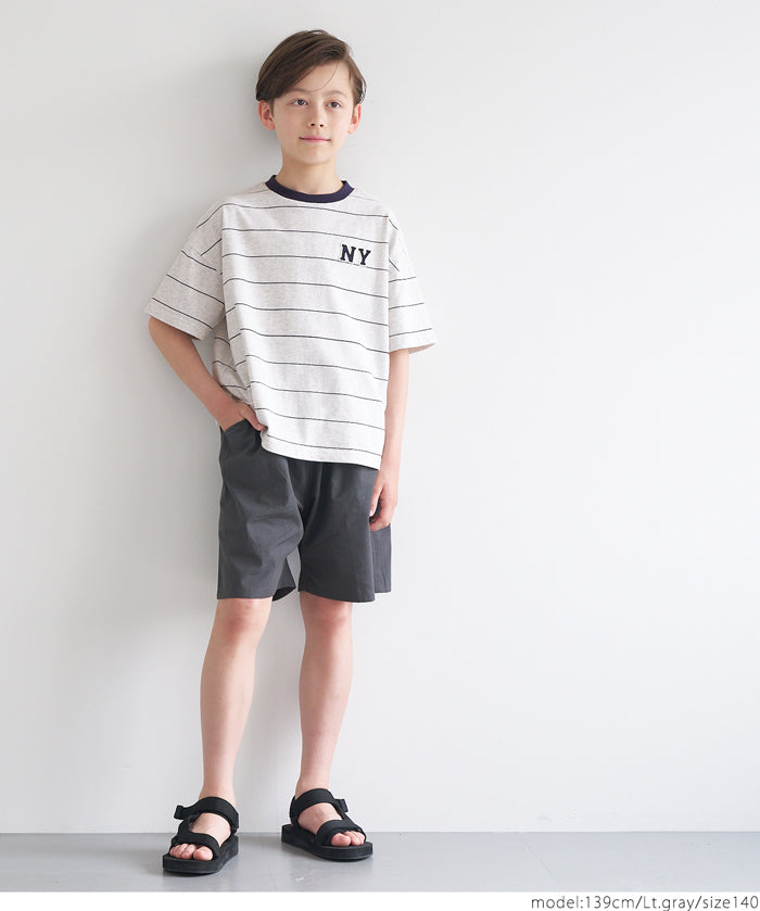 KIDS LOGO STRIPED SHORT SLEEVE TOP