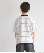 KIDS LOGO STRIPED SHORT SLEEVE TOP