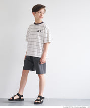 KIDS LOGO STRIPED SHORT SLEEVE TOP
