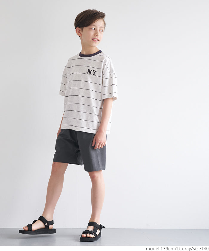 KIDS LOGO STRIPED SHORT SLEEVE TOP