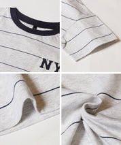 KIDS LOGO STRIPED SHORT SLEEVE TOP