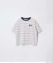 KIDS LOGO STRIPED SHORT SLEEVE TOP