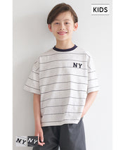 KIDS LOGO STRIPED SHORT SLEEVE TOP