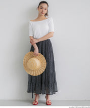 "Featured" One-shoulder ribbed solid color short-sleeved T-shirt