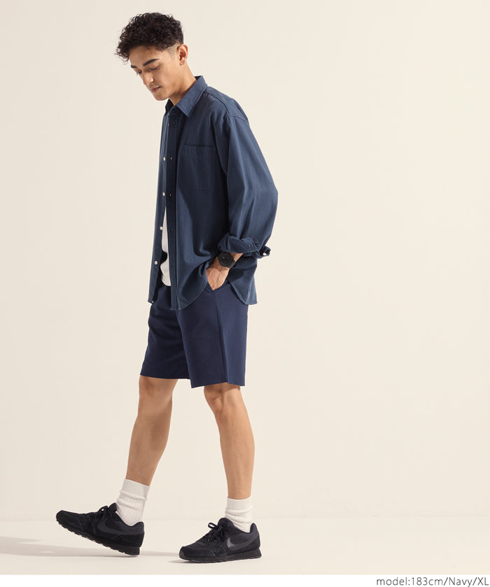 Men's cotton blend casual basic shorts