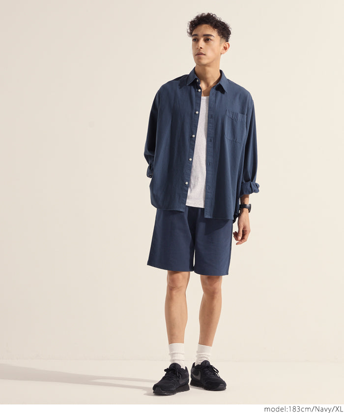 Men's cotton blend casual basic shorts