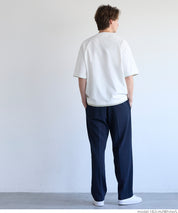 Men's Japanese style layered fake two-piece design round neck solid color T-shirt