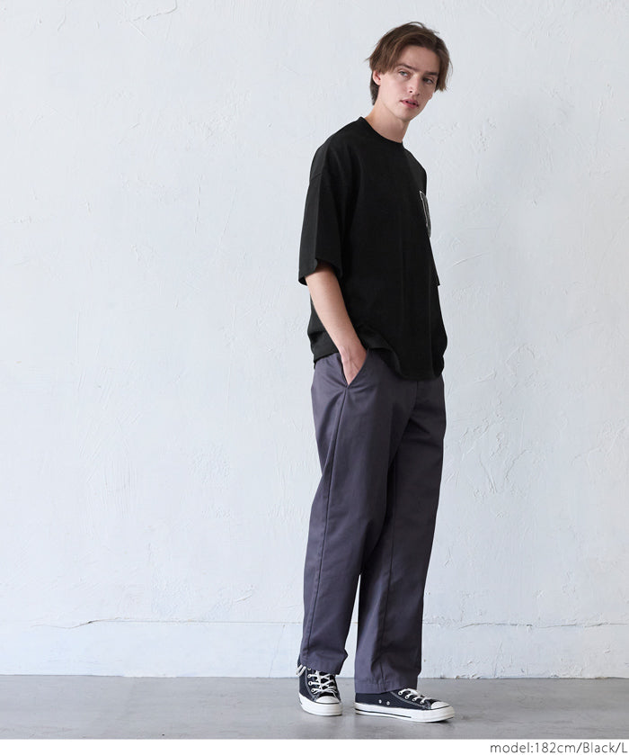 Men's LOGO round neck loose short sleeve top unisex