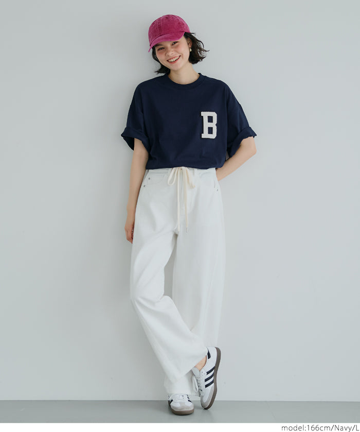 Men's LOGO round neck loose short sleeve top unisex