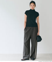 Sporty side-line straight-leg casual wide-leg pants