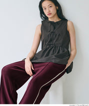 Sporty side-line straight-leg casual wide-leg pants